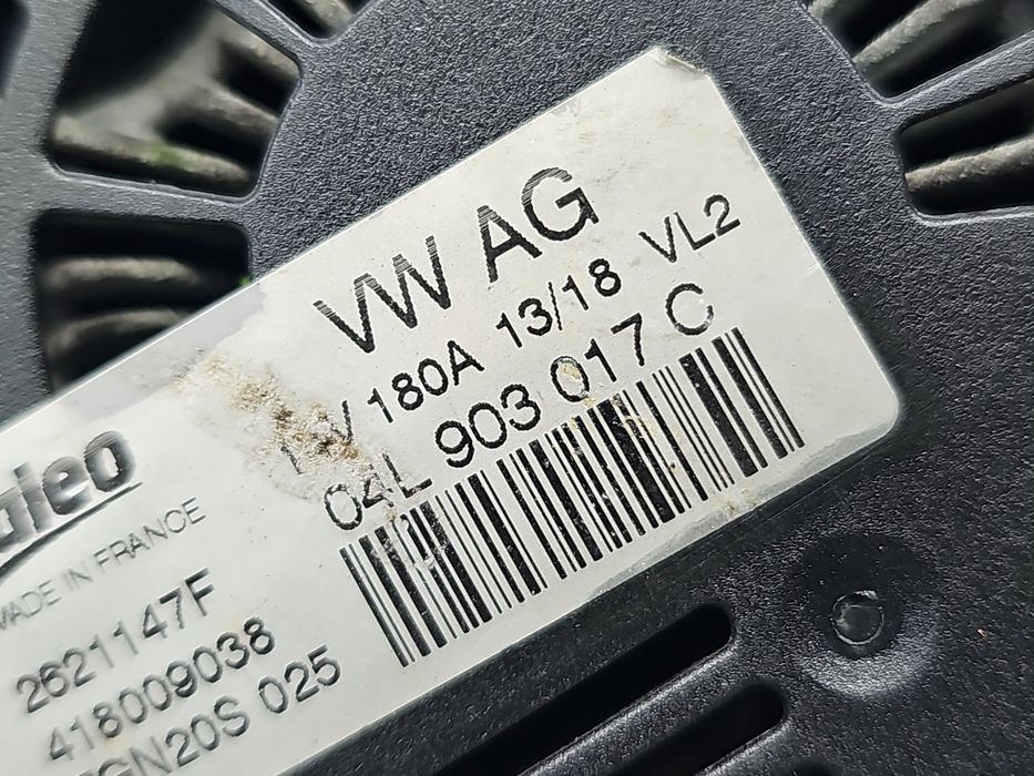 Alternator AUDI A6 (4G2, C7) [Fabr 2012-2017] 04L903017C 2.0 TDI DDDA