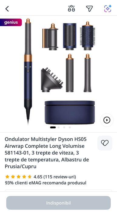 Dyson airwrap folosit foarte putin .