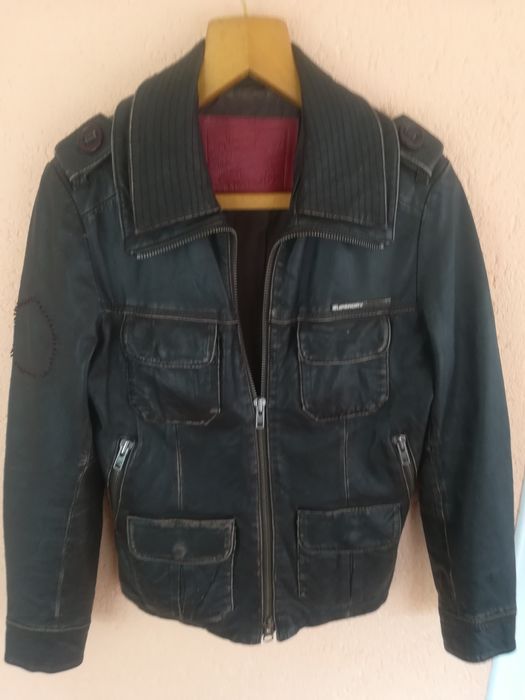 Geaca Superdry S piele bărbați