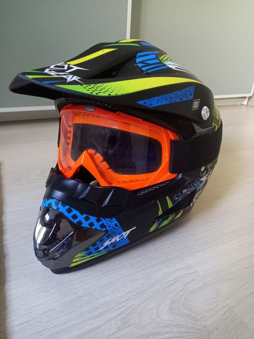 Casca bicicleta full face si ochelari transparenti MTB Silvis