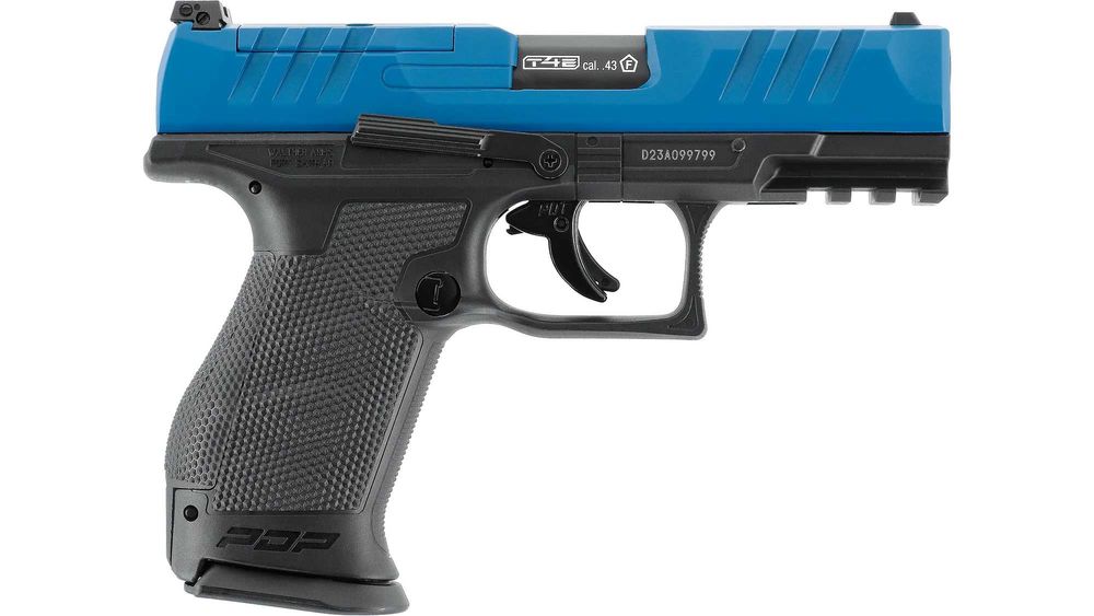 Pistol Paintball T4E Walther PDP Compact 4" CO2 BB Black+Blue