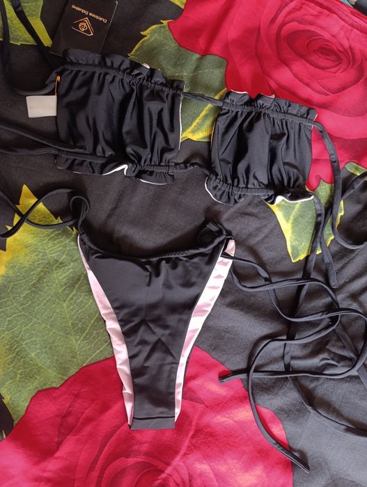 Купальник 2 в 1,два цвета в одном купальнике