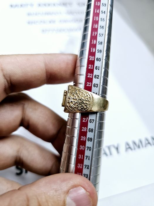 Vand inel barbatesc din aur 14 k 9.68 g cod 637