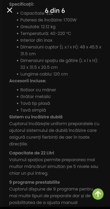 cuptor electric Delux-22 BIOVITA