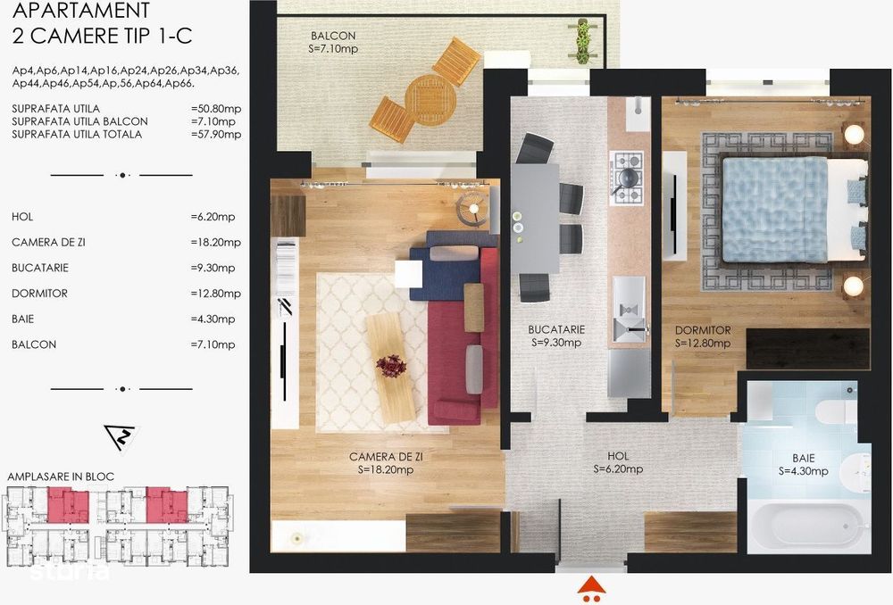 Finalizat! Apartament 2 camere decomandat, Metalurgiei