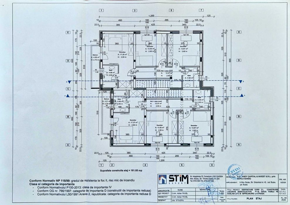 PROIECT REZIDENȚIAL AUTORIZAT – Duplex P+1E + Teren 407 MP / Buzau, Centru