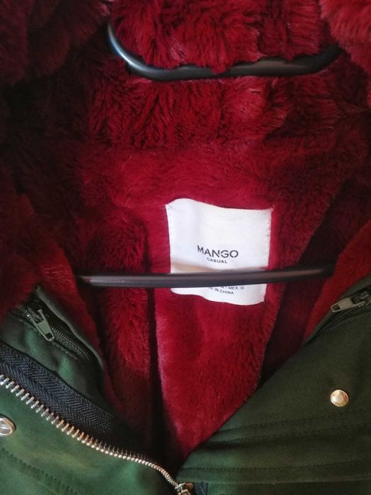 Palton Mango cu blana