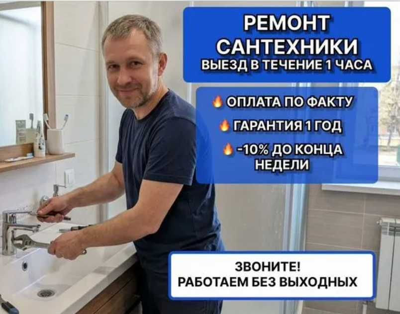 Сантехник прочистка раковины ванны