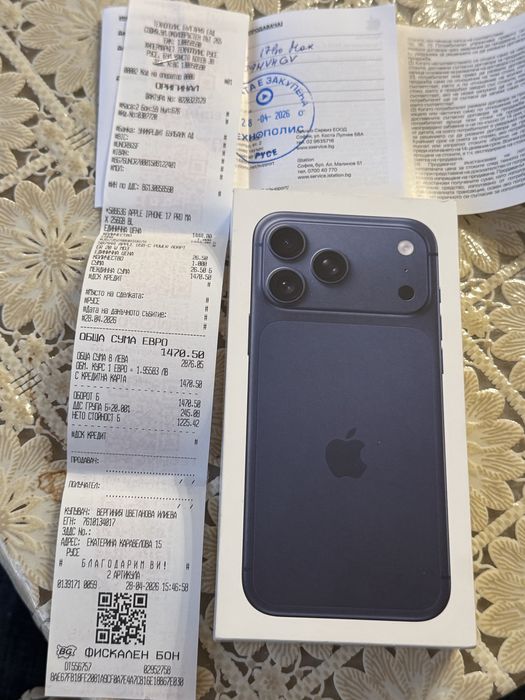 Iphone 17pro max 256gb неразпечатан чисто нов!!!