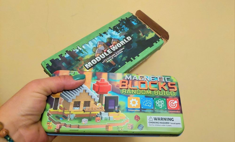 Магнитни кубчета в метална кутия