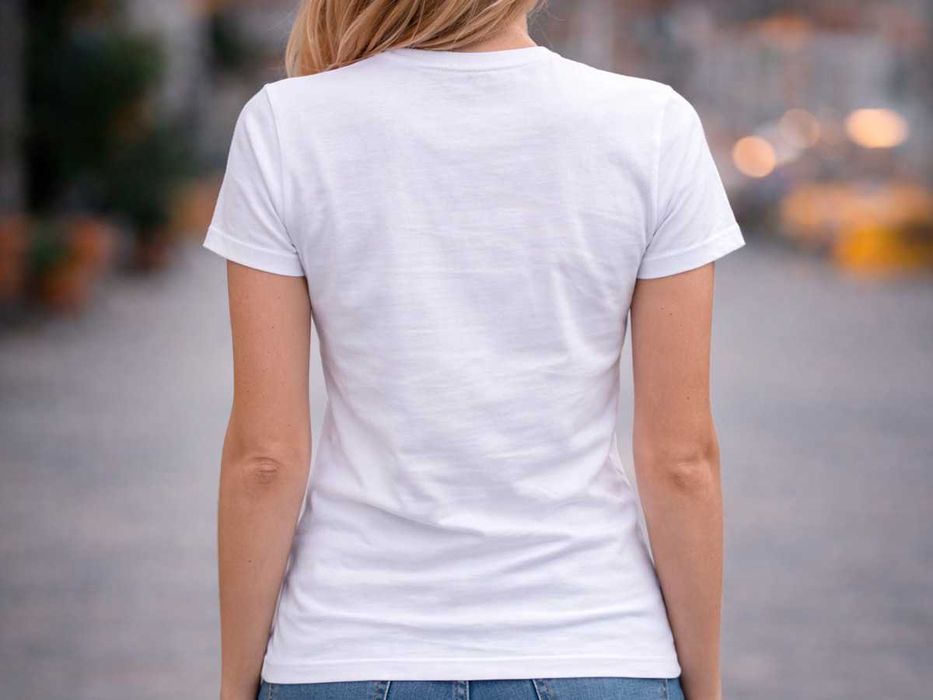 Дамска бяла тениска „Money talks“