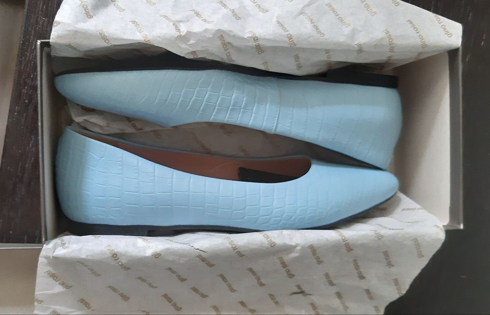 Balerini Gino Rossi piele naturala bleu ciel superbi 39