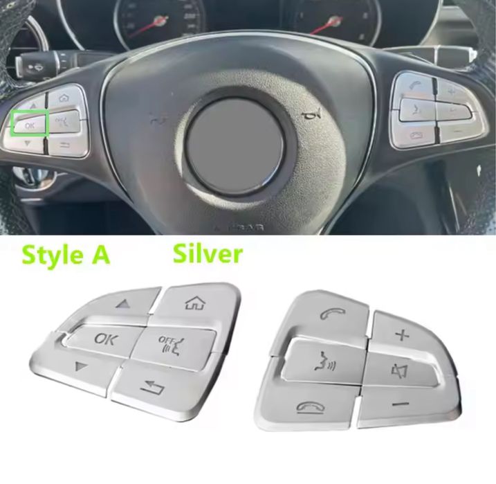 Ornament trim butoane comenzi volan Mercedes C Class GLC W205 X253