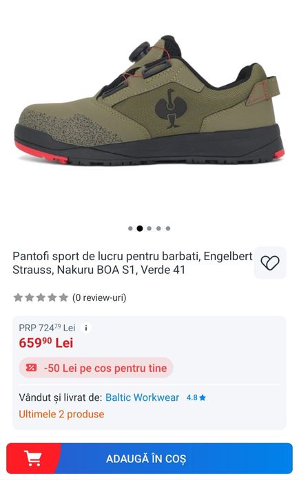 Pantofi de lucru, încălțăminte de siguranță Engelbert Strauss Nakuru