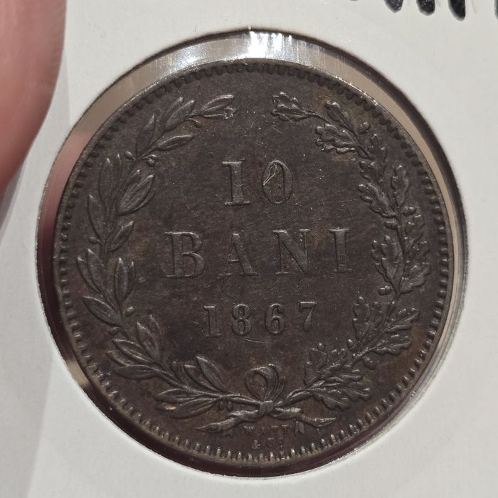 10 bani 1867 Watt aUNC - UNC