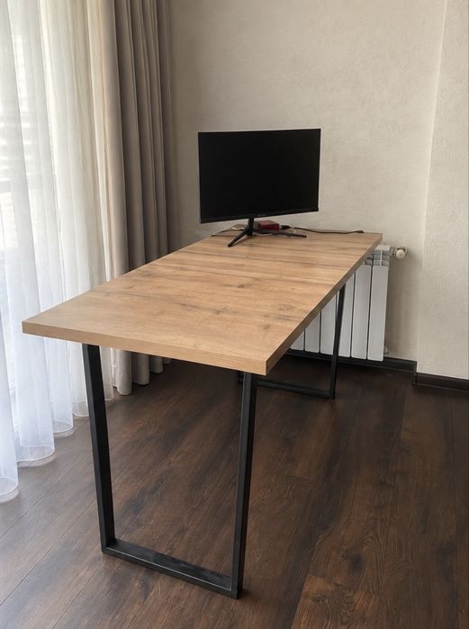 Стол компьютерный Loft, 150х70x75 см, черный, коричневый