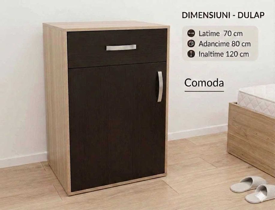 Dulap depozitare compact cu sertar – multifuncțional – stare foarte bună