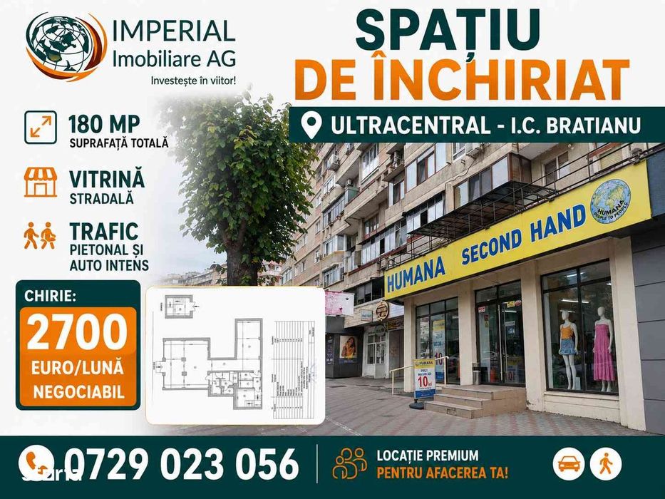 De Închiriat Spatiu Comercial I.C.Bratianu