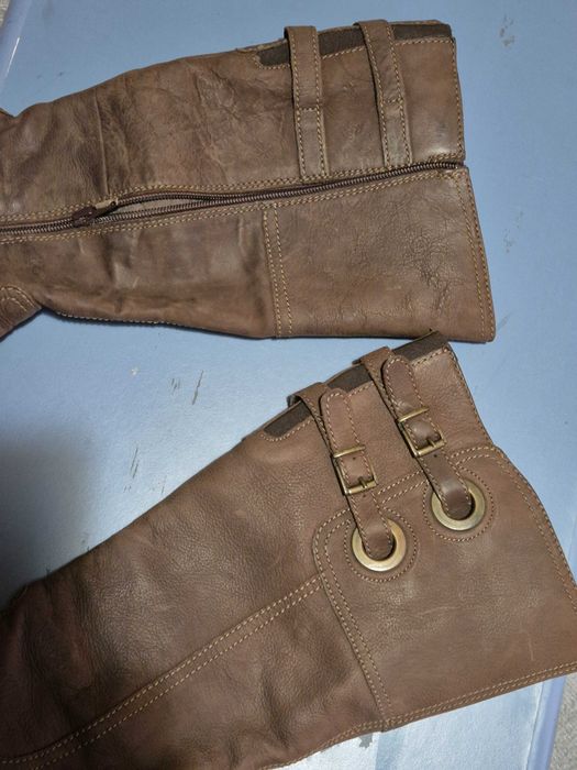 Cizme inalte piele naturala, pentru dama, marime 39, made in India