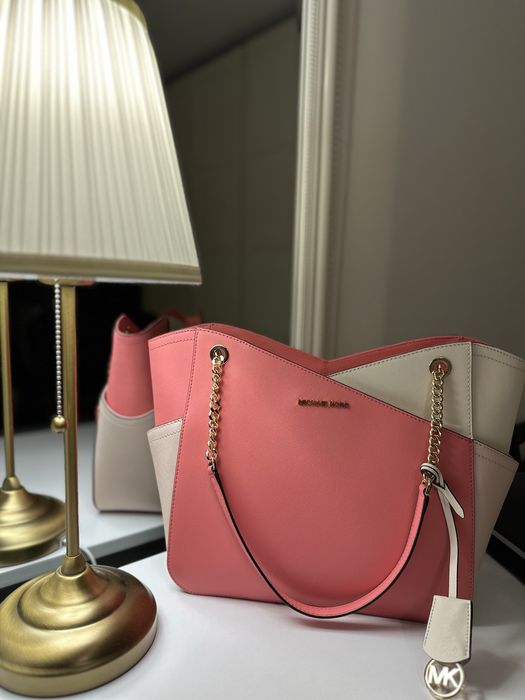 Michael Kors Jet Set Item LG X Chn Shldr Tote – Tea Rose