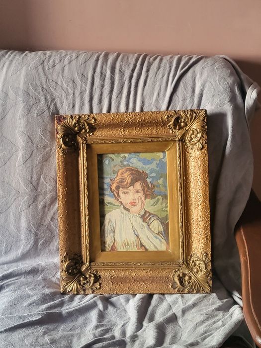 Вилеров гоблен "Плачещото момче"-ръчна изработка