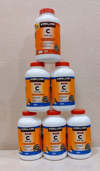 Витамин С 500 мг Киркланд 500 табл. Vitamin C 500 mg Kirkland USA
