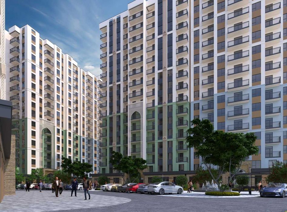 ЖК" Obod Maskan 1-к квартира 40.73 м2. г. Ташкент, Учтепинский район