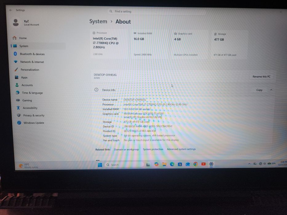 Lenovo legion y520 15ikbn