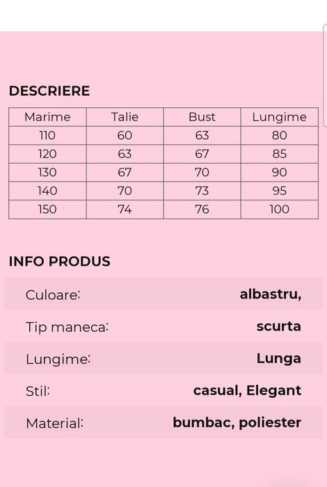 Rochie Cenușăreasa 8-10 ani/150