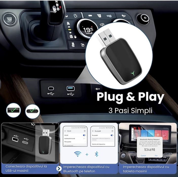 Adaptor Carplay / Android Auto Wireless