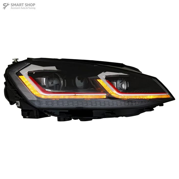 Faruri LED VW Golf 7 VII (2012-2017) Facelift G7.5 GTI Look cu Semnal