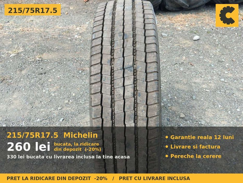 Cauciucuri Anvelope 215/75R17.5 215/75 R17.5 215/75-17.5 215 75 R17.5 21575175 Michelin Remorca Implement Flotatie SH Second Hand OCAZIE Oferta