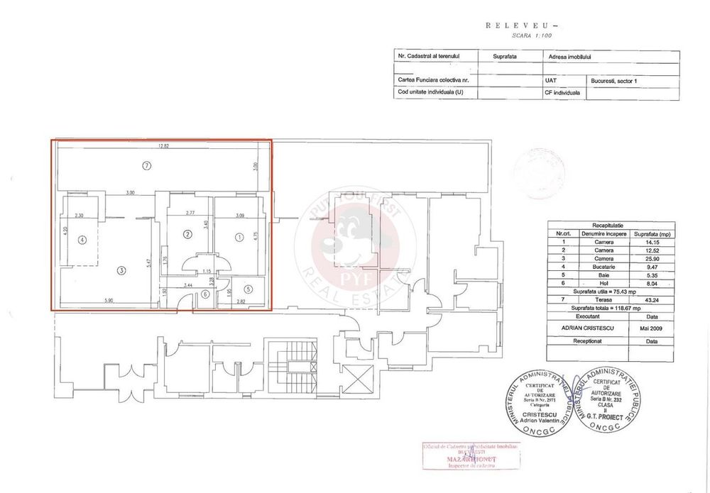 Sevastopol | 3 camere | Bloc 2009 | Decomandat | 119mp | B13042