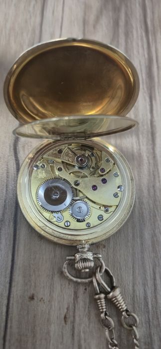Ceas de Buzunar Hera swiss mecanic funcțional placat 40 de microni