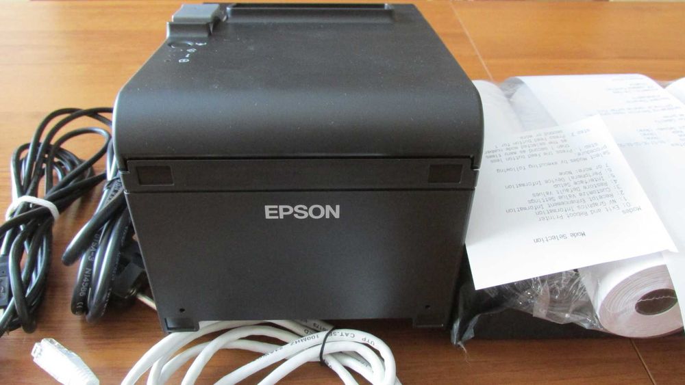 Нов Epson термичен принтер +20 ролки