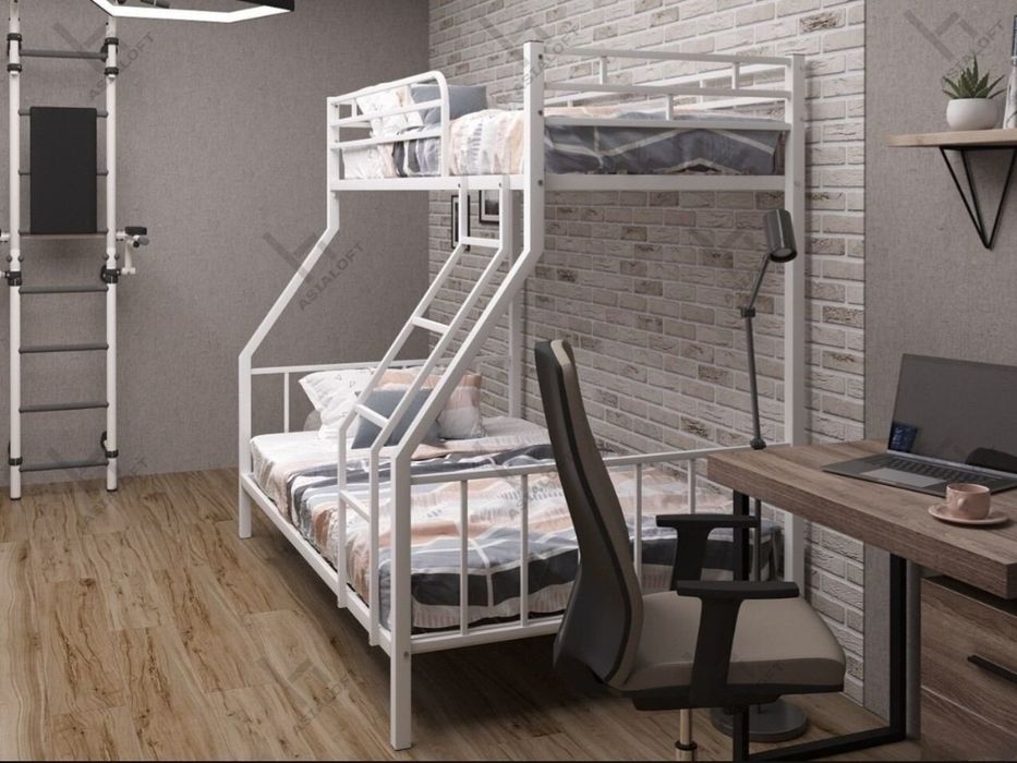 Металлическая Кровать Двухъярусная, Лофт Стиле, Бесплатная Доставка,