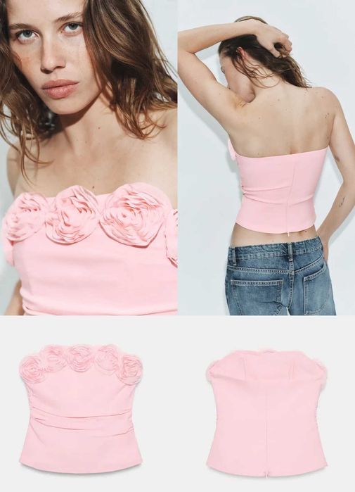 Zara бюстие S-M размер/Дамски корсети Topshop S-M размер/Ralph Lauren тениска размер M