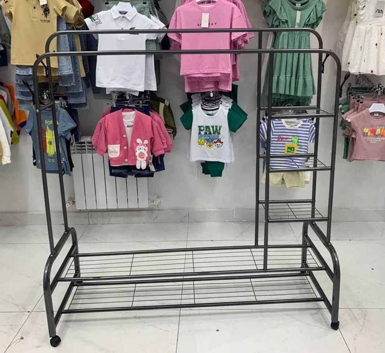 Вешалка напольная для одежды в прихожую металлическая - это функционал