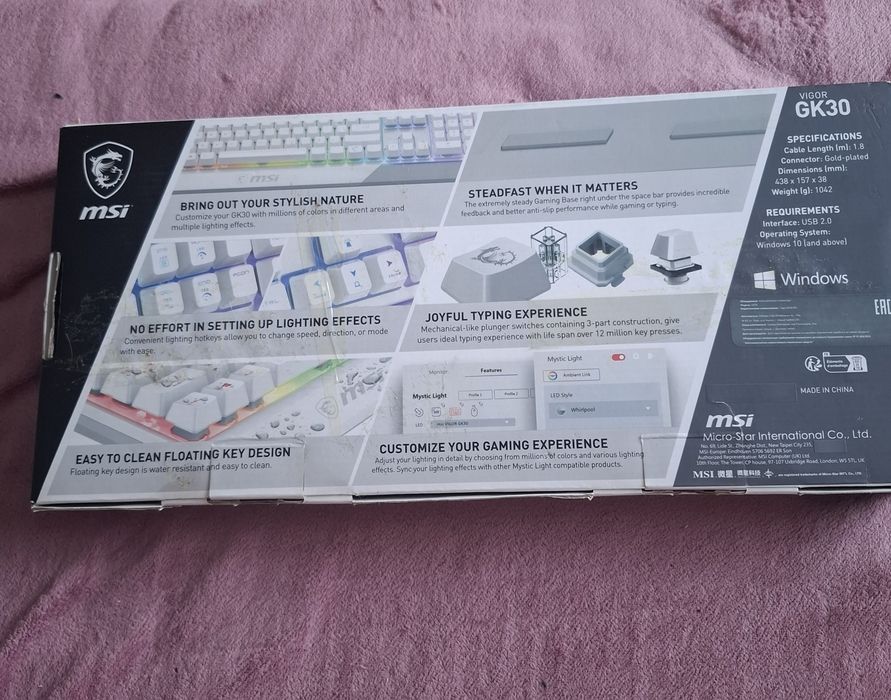 Продам клавиатуру на компьютер msi GK30