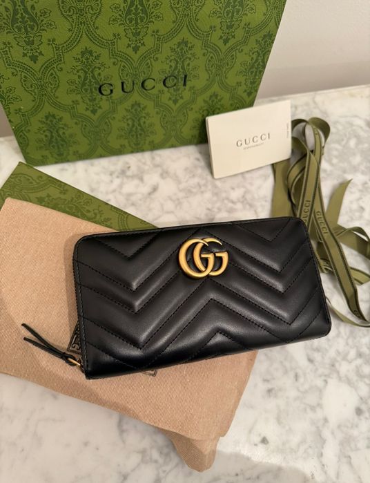 Portofel original Gucci GG din piele Marmont nou