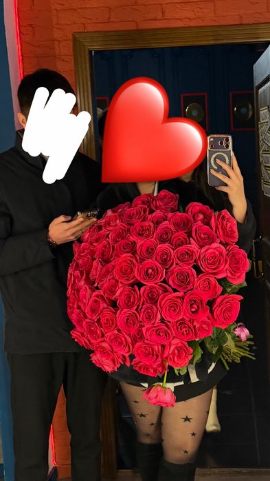 Голландские розы 69 шт метровые