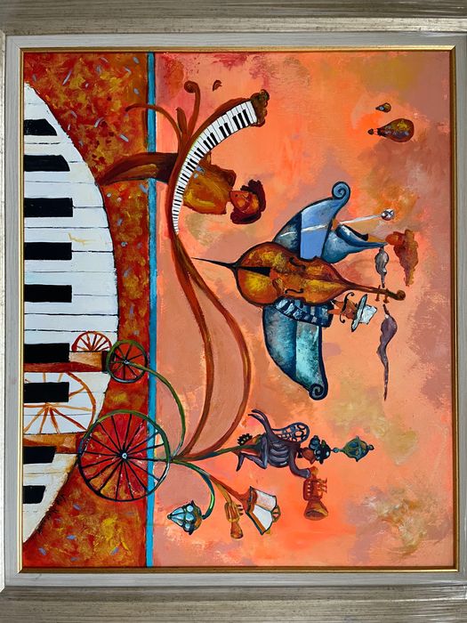 Картина акрил, с рамка, автор Вили Николов, 50/70 см