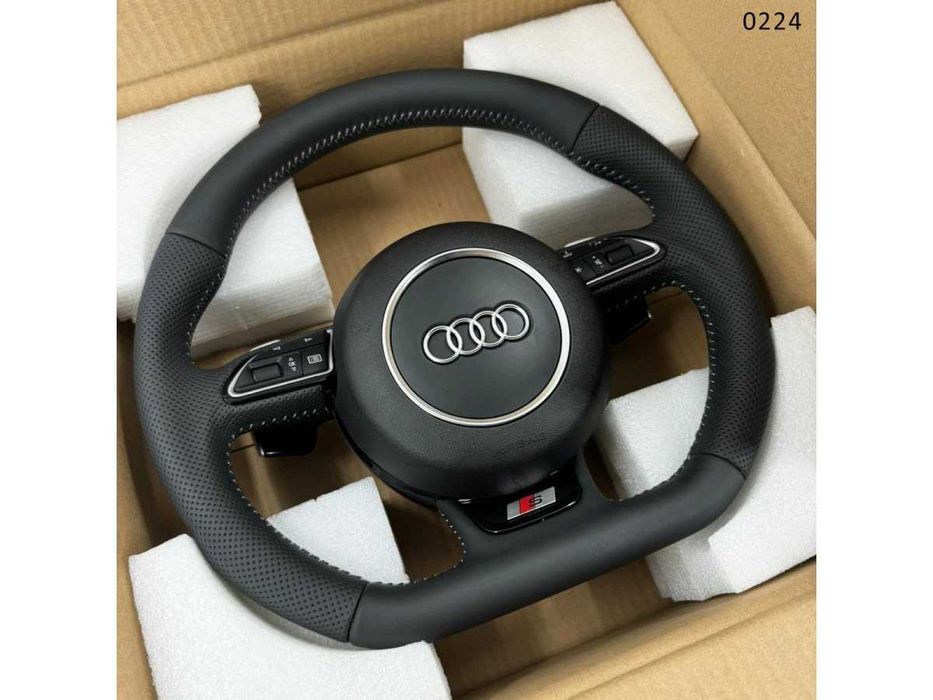 Volan sport tăiat AUDI A3 A4 A5 A6 A7 A8 Q3 Q5 Q7 2008 - 2017