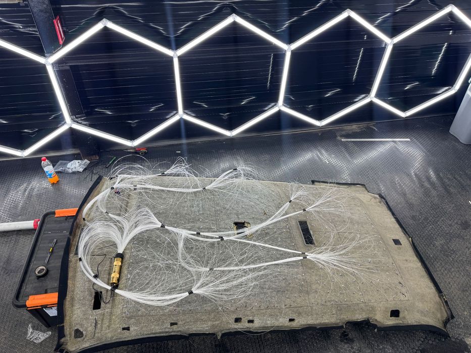 Звезден таван , амбиентно осветление , претапициране на тавани