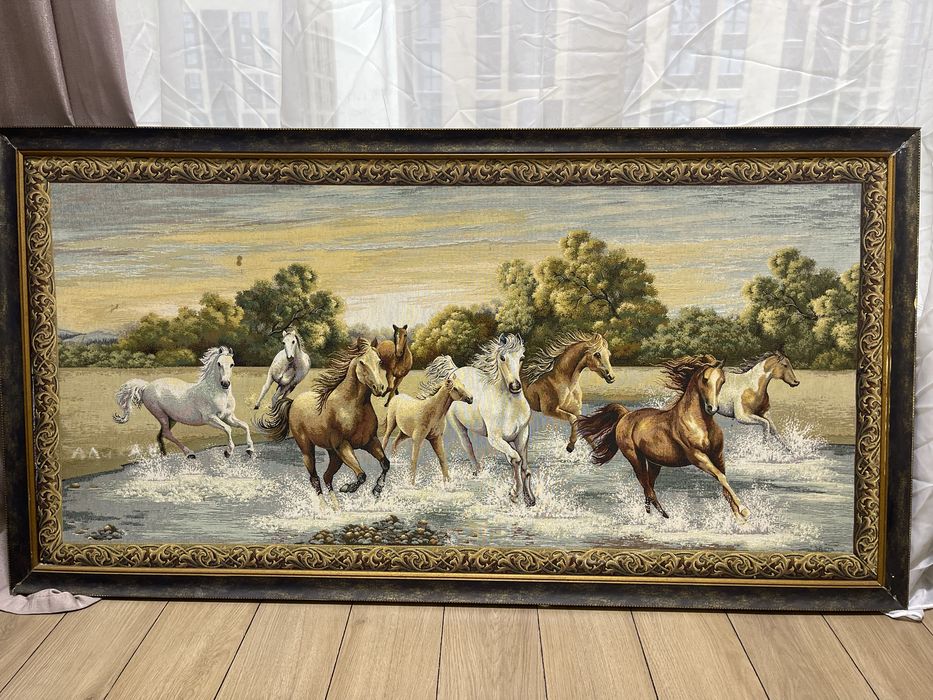 Картина лошади размер 120 см 50 см