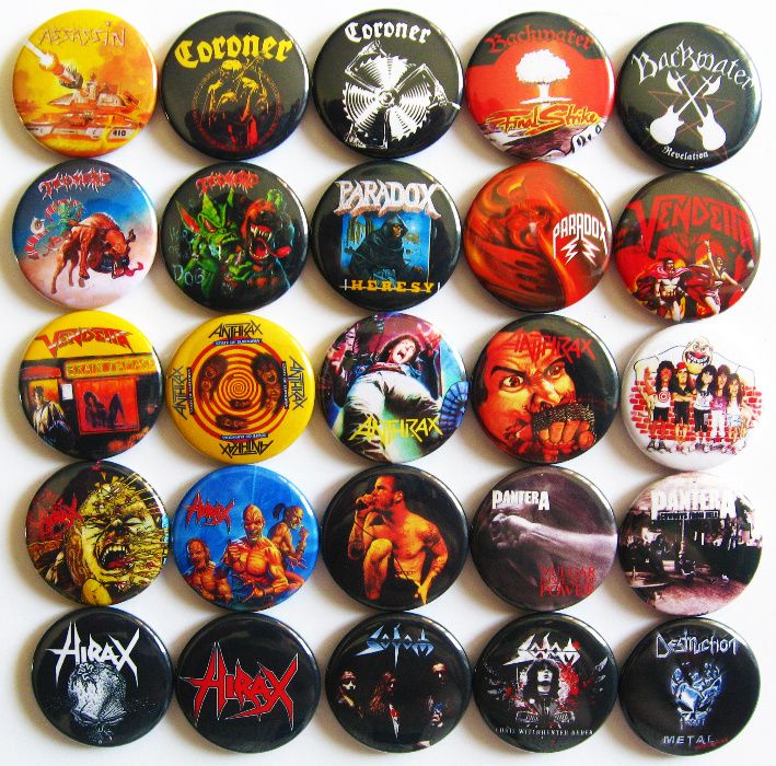 Значки на Sodom, Sepultura, U2, INXS, Madonna, други, 25бр за 25лв