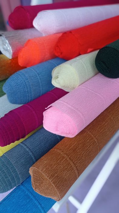 Гофрированная бумага, креп бумага