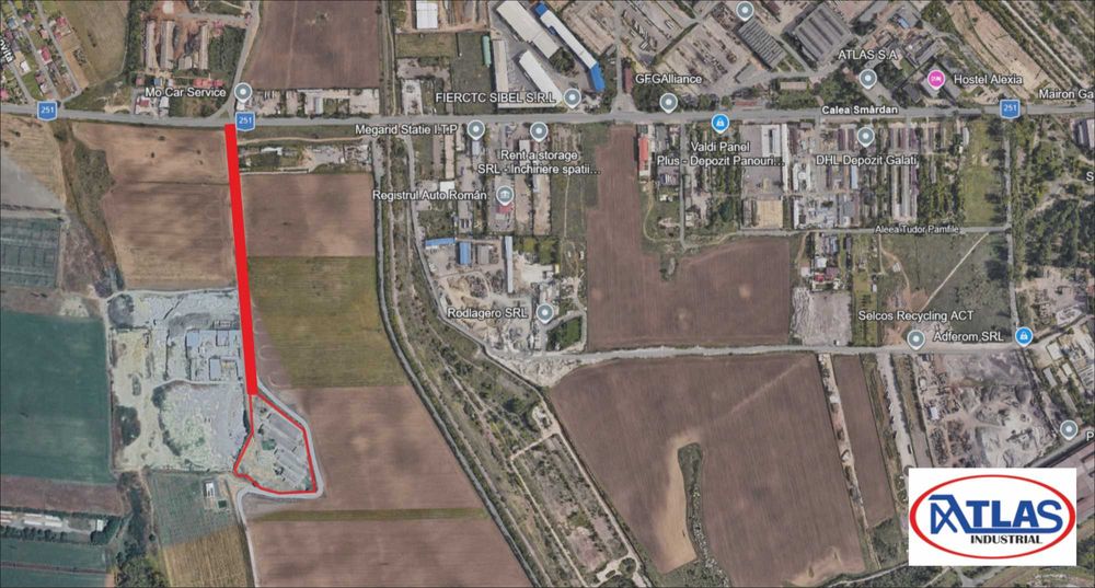 Teren De Vanzare - 17 000 mp - 3 300 mp Hale - Intravilan