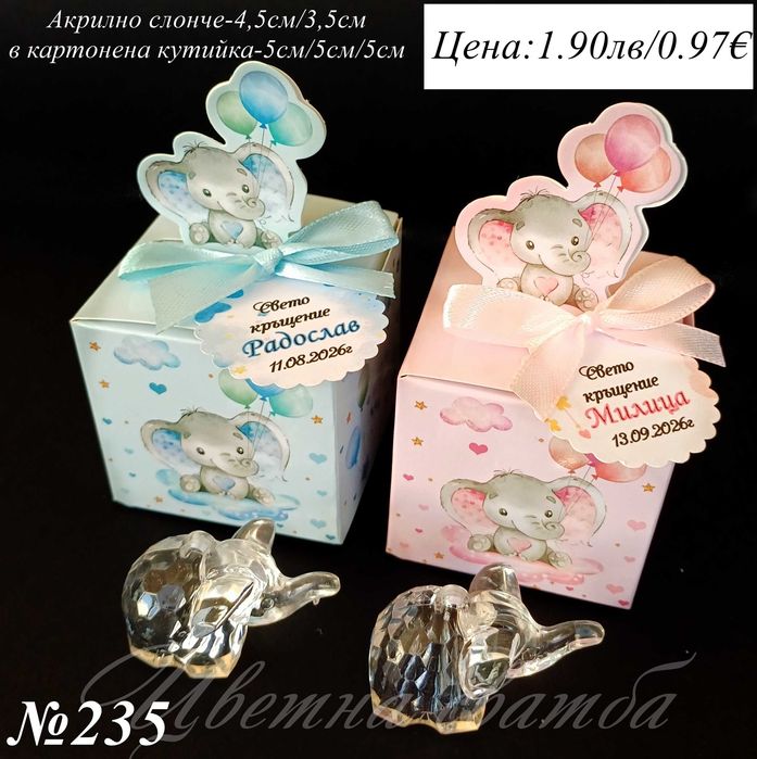 Подаръчета за кръщене, Подаръчета за гости за кръщене, кутийки