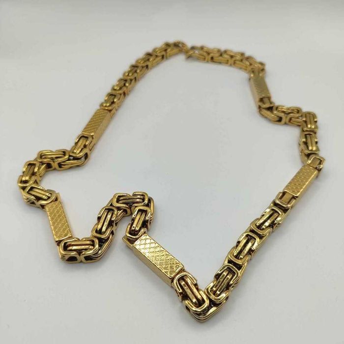 Ланец от неръждаема стомана – златисто покритие